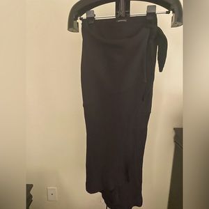 AYR Black Ribbed MIDI Skirt